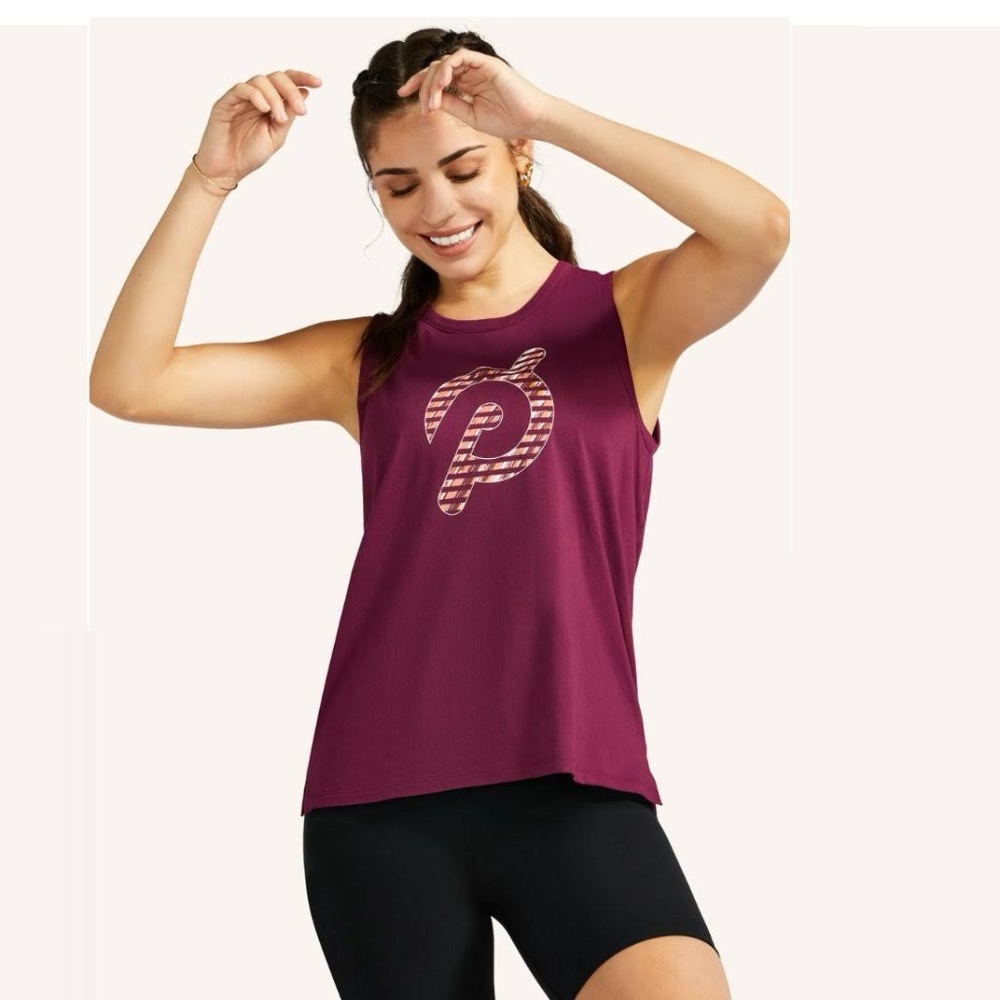 Peloton tank top with side slit, size small